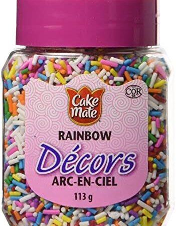 Cake Mate, Decorating with Ease, Decors Sprinkles, Rainbow, 113g