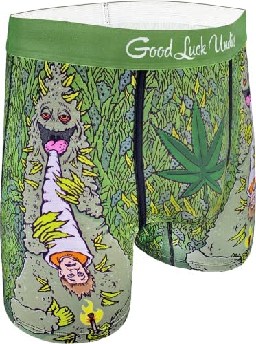 Good Luck Undies Men's Marijuana Boxer Brief Underwear
